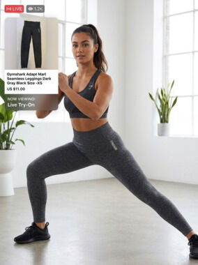 Gymshark Adapt Marl Seamless Leggings Dark Gray Black Size -XS